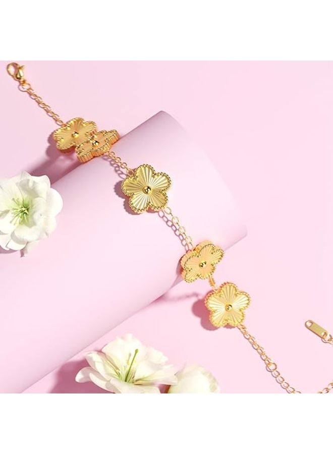 Flower Pattern Chain Bracelet - Image 2