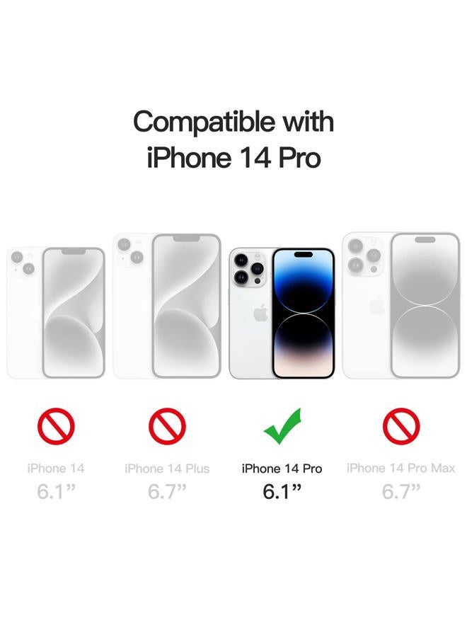 Jetech Full Coverage Screen Protector for iPhone 14 Pro 6.1-Inch, 9H Tempered Glass Film Case-Friendly, HD Clear, 3-Pack - Image 3
