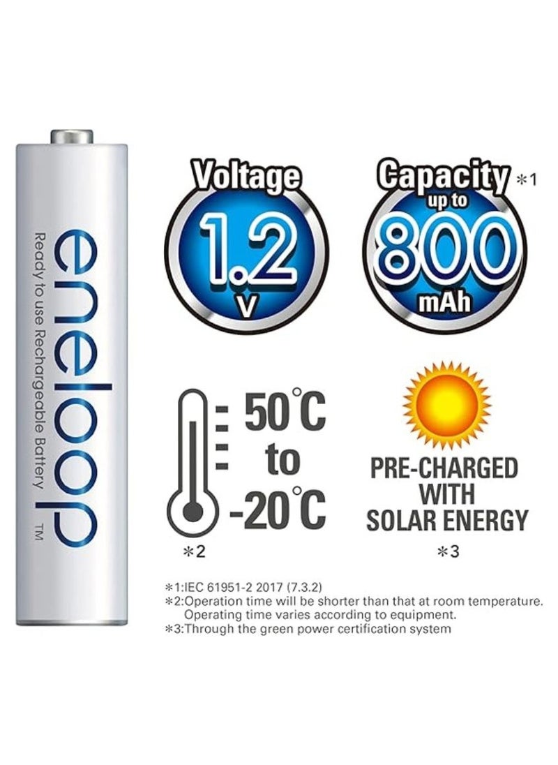 eneloop Panasonic Eneloop 4-Cells 800mAh AAA Rechargeable Batteries  - Image 3