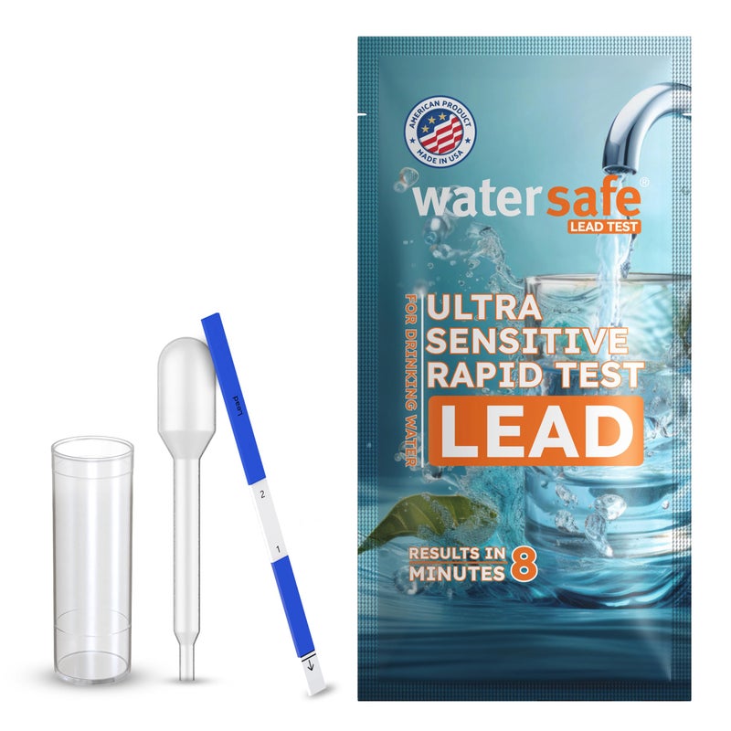 WaterSafe USA-Made â€“ WatersafeÂ® Lead in Drinking Water Test Kit â€“ EPA-Compliant & Lab-Verified 8-Minute Detection Below 5 PPB â€“ Easy & Accurate DIY Home Testing for Tap & Well Water - 1 Pack - Image 1