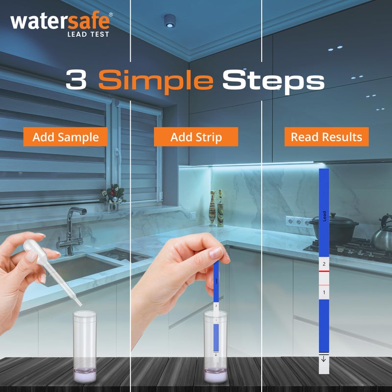 WaterSafe USA-Made â€“ WatersafeÂ® Lead in Drinking Water Test Kit â€“ EPA-Compliant & Lab-Verified 8-Minute Detection Below 5 PPB â€“ Easy & Accurate DIY Home Testing for Tap & Well Water - 1 Pack - Image 3