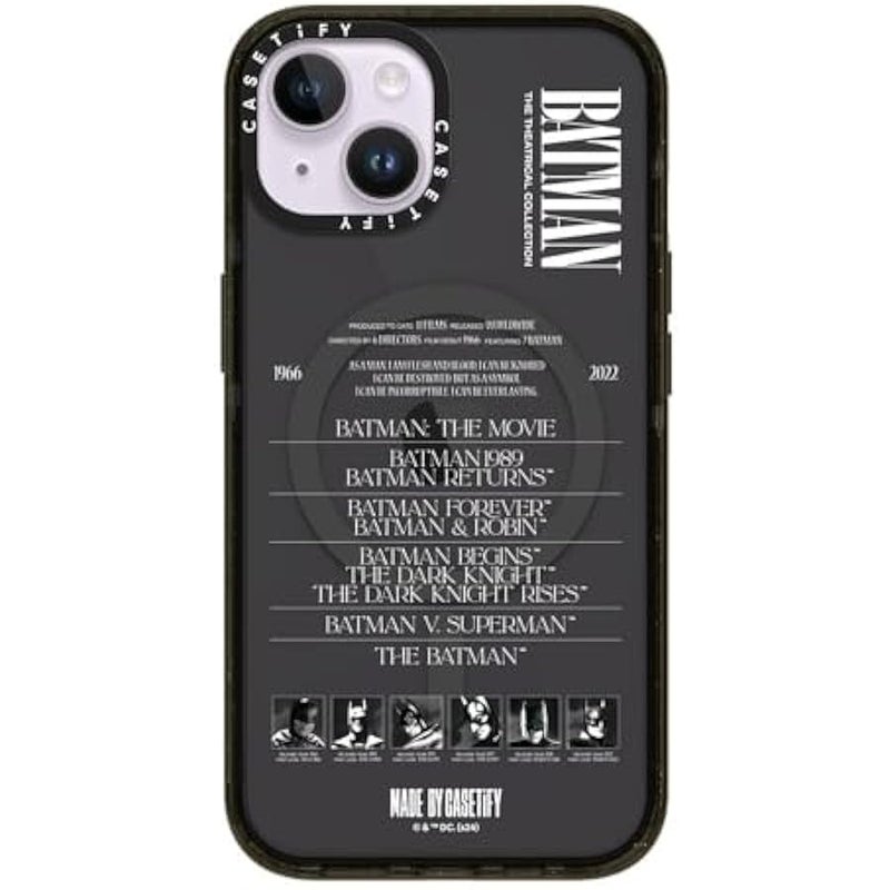 Casetify Impact iPhone 14 Case 【Batman Co-Lab / 4X Military Grade Drop Tested / 8.2ft Drop Protection/Compatible with Magsafe】 - A Hero Can be Anyone - Clear Black - Image 4