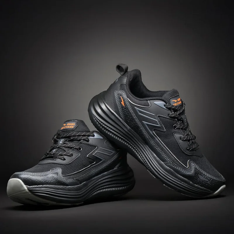 أسيان Black Sports Shoes for Men and Boys