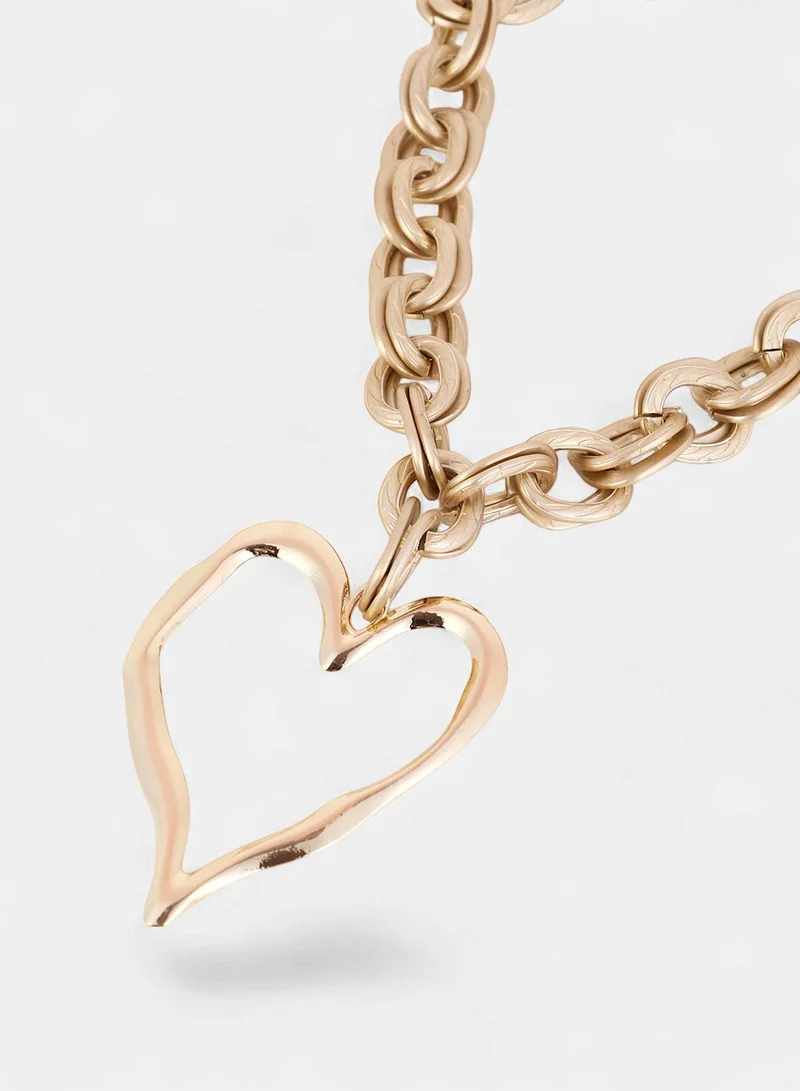 SOHI Coeur-Chain Statement Artificial Necklace Jewellery