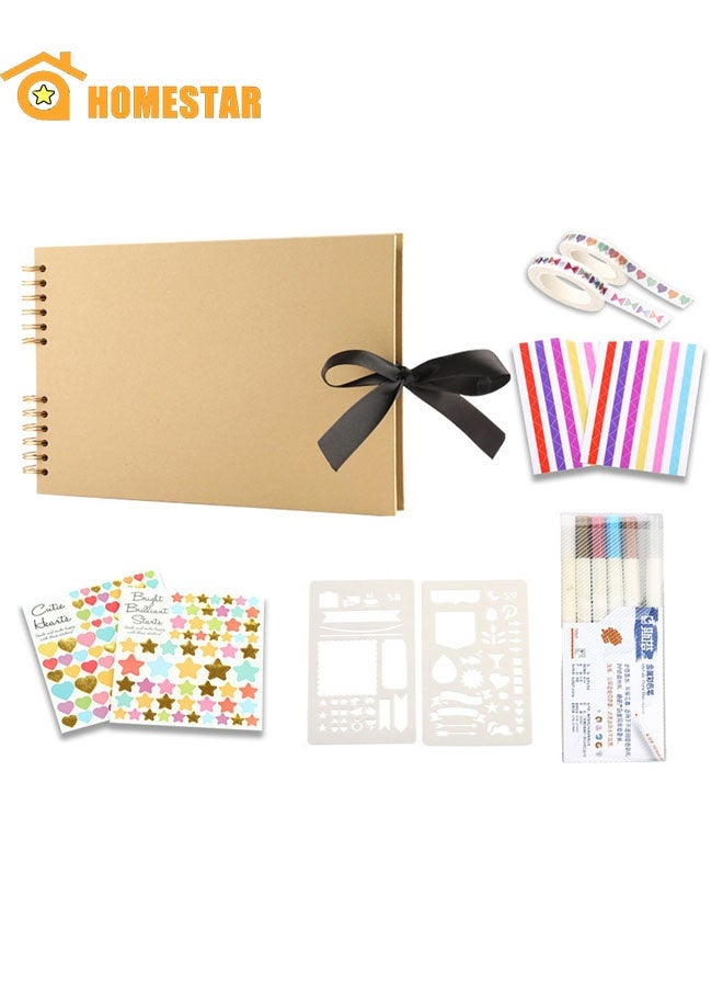 هومستر ألبوم الصور DIY مع الأدوات الزخرفية ، هدايا السجل الحرفية اليدوية للذكرى السنوية ، حفل الزفاف ، عيد الميلاد ، يوم الحب ، السفر ، التخرج مع 80 صفحة - Image 1