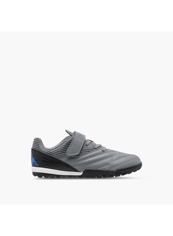 Kappa Boys' Panelled Football Shoes with Hook and Loop Closure