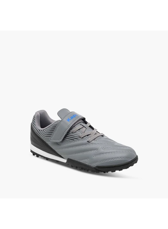 Kappa Boys' Panelled Football Shoes with Hook and Loop Closure