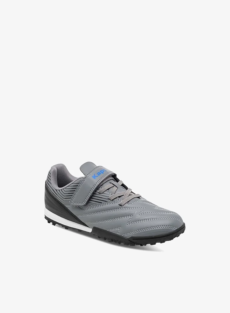 Kappa Boys' Panelled Football Shoes with Hook and Loop Closure