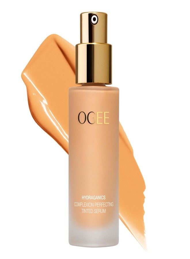 أوجي كريم أساس سائل أوجي لتنعيم البشرة - مرطب خفيف الوزن وملون للوجه (جونيبر 3.25W - لون برونزي متوسط فاتح، درجة لون ذهبية مشرقة) - مع فيتامين سي وزيت الجوجوبا - عضوي معتمد - Image 1