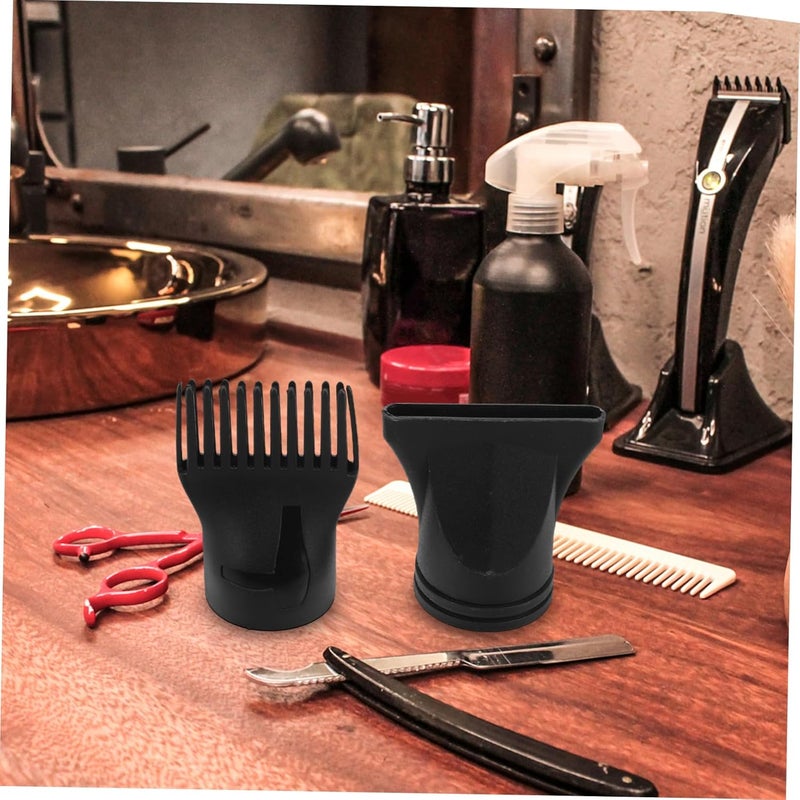 2pcs Hairdressing Blow Dryer Nozzle Flat and Comb Attachments for Styling Shaping and Drying Hair Fit for Hair Dryers - Image 4