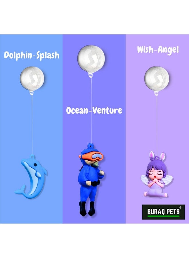 BURAQ Pets 2 Pcs Aquarium Floating Cartoon Diver Toys, Fish Tank Ornaments Decor Toy, Aquarium Accessories For All Kinds Of Fish & Aquatic Pets (Diver) - Image 4