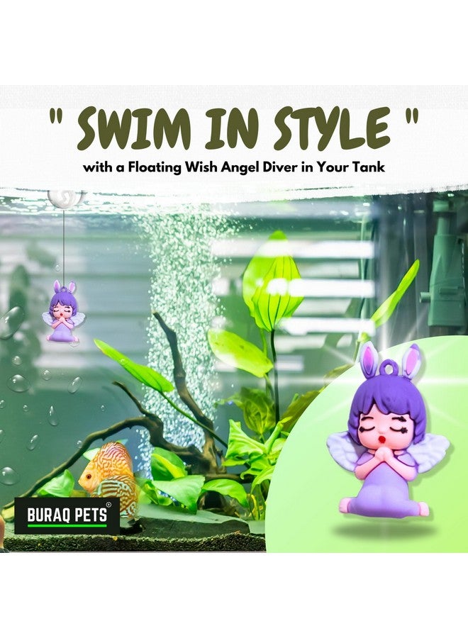 BURAQ Pets 2 Pcs Aquarium Floating Cartoon Diver Toys, Fish Tank Ornaments Decor Toy, Aquarium Accessories For All Kinds Of Fish & Aquatic Pets (Diver) - Image 5