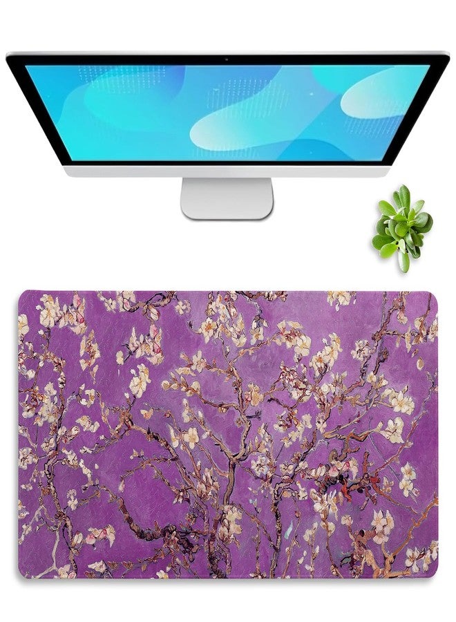 Vimorco Waterproof Desk Pad, XXL Large Mouse Extended Gaming Mousepad with Anti-Slip Rubber Base,Computer Laptop Keyboard Mouse Mat for Women Girls Work,Game,Office,31.5 x 15.7 inch,Purple Flowers - Image 5