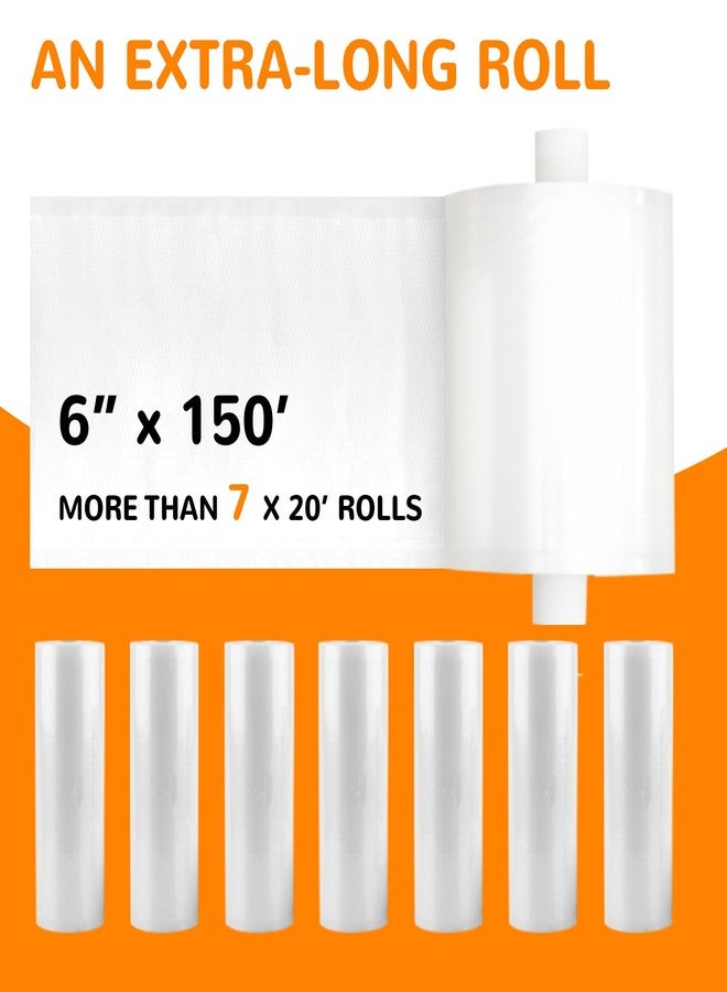 Wevac Vacuum Seal Roll Keeper with Cutter, 6''x150', Ideal Vacuum Sealer Bags for Food Saver, BPA Free, Commercial Grade, Great for Storage, Meal prep and Sous Vide, - Image 2