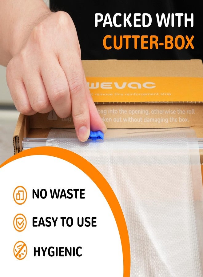 Wevac Vacuum Seal Roll Keeper with Cutter, 6''x150', Ideal Vacuum Sealer Bags for Food Saver, BPA Free, Commercial Grade, Great for Storage, Meal prep and Sous Vide, - Image 3