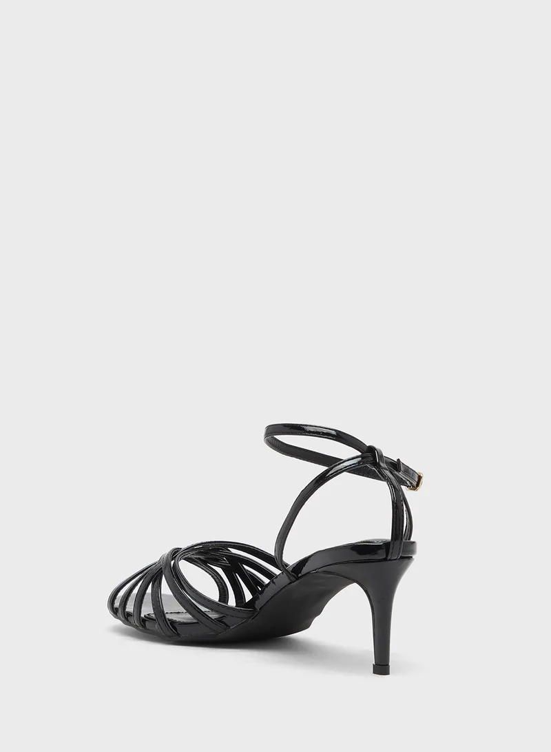 ELLA Mutli Strap Mid Heel Sandal