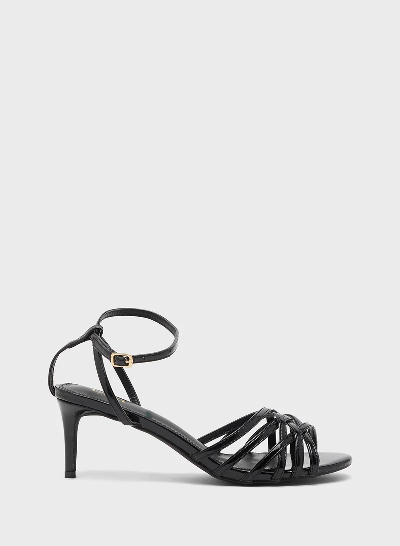 ELLA Mutli Strap Mid Heel Sandal