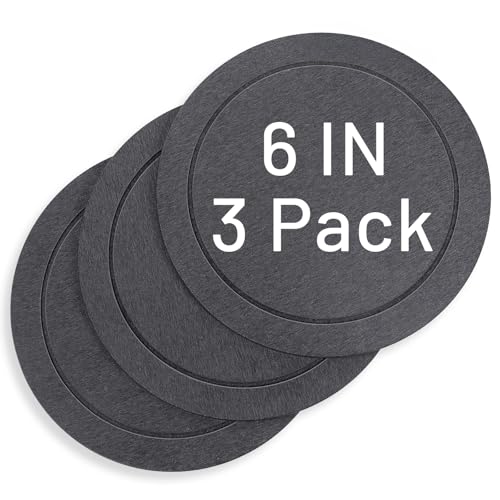 MUDEELA Diatomaceous Earth Plant Saucers for Indoor & Outdoor, 3 Pack of 6 Inches Round Plant Tray Plant Dish Pant Plate to Catch Water for Flower and Plant Pot, Instant Drying Stone Drainage Tray - Image 1
