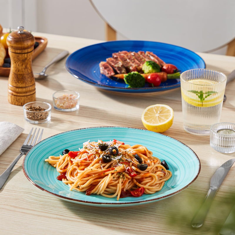 vancasso Bonita Dinner Plate Set, 10.5 Inch Ceramic Plates, Colorful Salad Plates set of 6, Microwave Oven and Dishwasher Safe, Assorted Color - Image 5