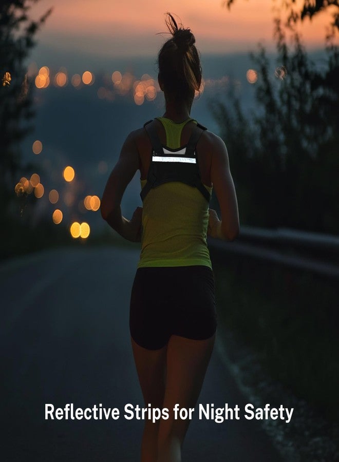 NOOLA Running Chest Pack, Running Vest for Men Women with Reflective Back, Lightweight Sport Chest Bag for Runners, Cycling, Biking, EDC Pouch, Phone Holder Carrier for Jogging, White - Image 5