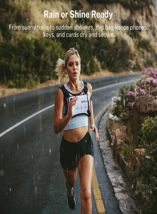 NOOLA Running Chest Pack, Running Vest for Men Women with Reflective Back, Lightweight Sport Chest Bag for Runners, Cycling, Biking, EDC Pouch, Phone Holder Carrier for Jogging, White - Image 4