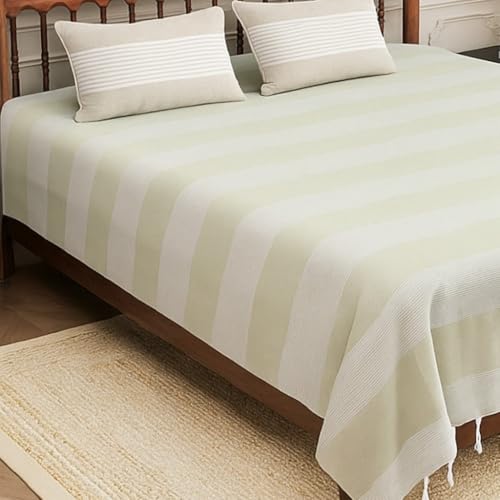 Värde 210 TC Cotton Double Bedsheet with 2 Pillow Cover | Handloom Bedsheets for Double Bed | Handmade Bedsheet | Double Bedsheet for Summer | Breathable Size 90X100 Inches (Quill Grey) - Image 3