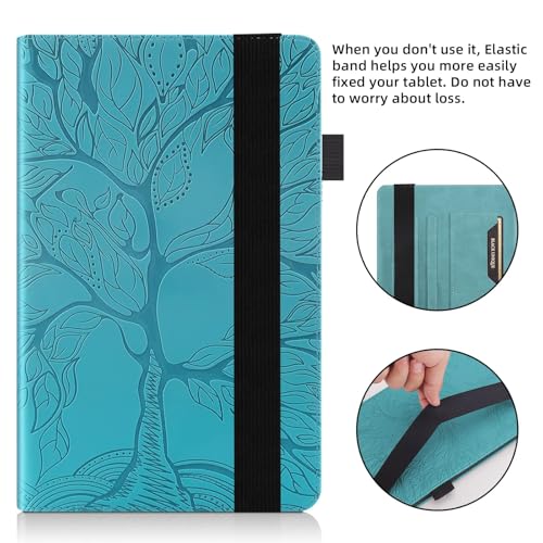 TIPOYOROO Case for Samsung Galaxy Tab A11 Plus 11 inch 2025 (SM-X310/SM-X315/SM-X236), Flip Cover Samsung Galaxy Tab A11+ 5g PU Leather with Elastic Band & Card Holder-Turquoise - Image 4