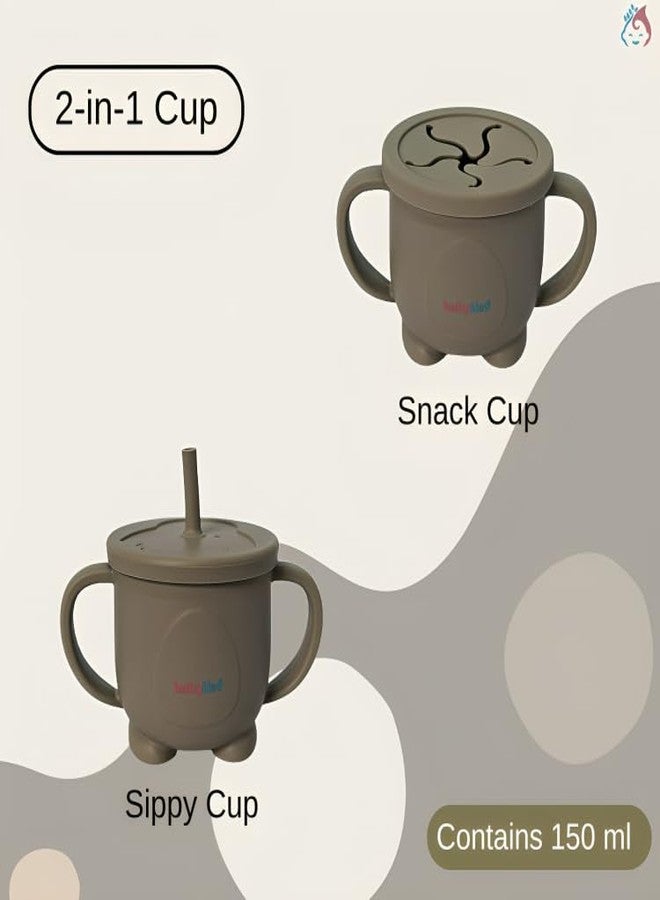 Babylief Silicone Snack Cup (Olive Green) - Image 3