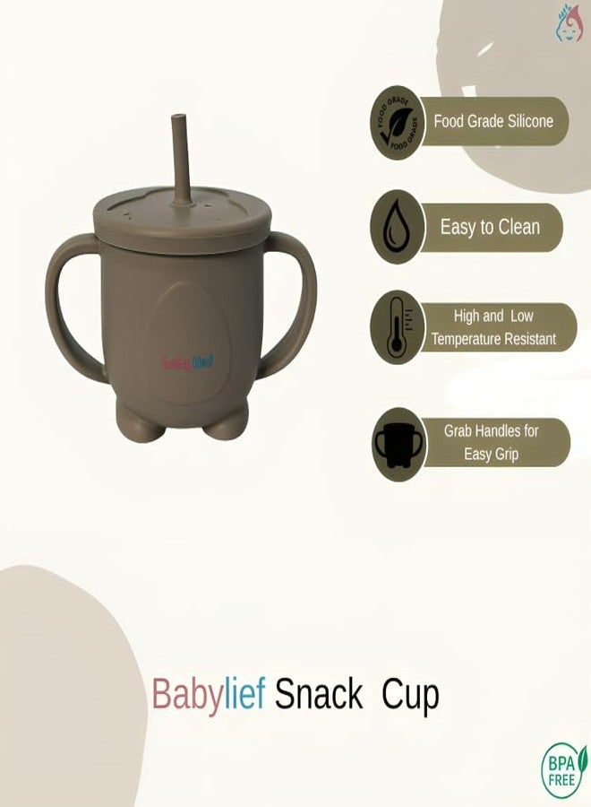 Babylief Silicone Snack Cup (Olive Green) - Image 2