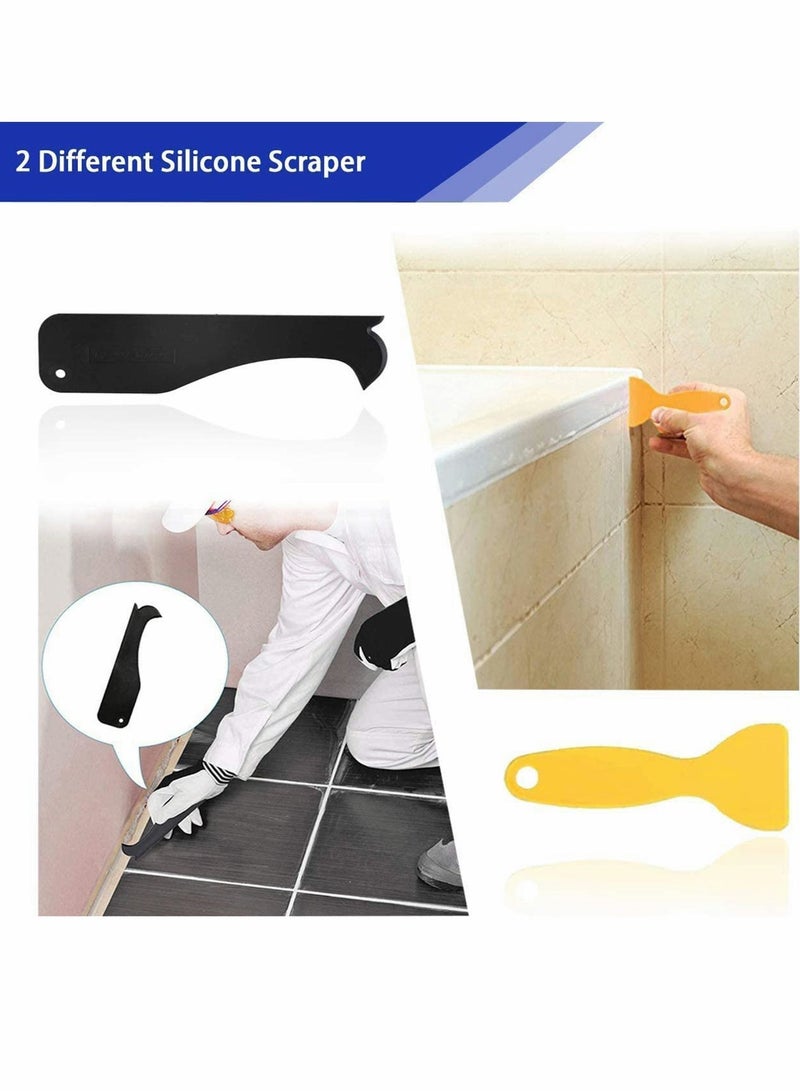 Y&D 10PCS Caulking Tool Kit, Sealant Remover Tool, Silicone Finishing Gun Nozzle, and Smoother for Bathroom Kitchen Room Floor Corner - Image 2