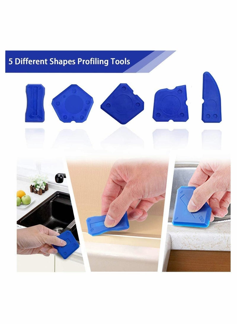Y&D 10PCS Caulking Tool Kit, Sealant Remover Tool, Silicone Finishing Gun Nozzle, and Smoother for Bathroom Kitchen Room Floor Corner - Image 3