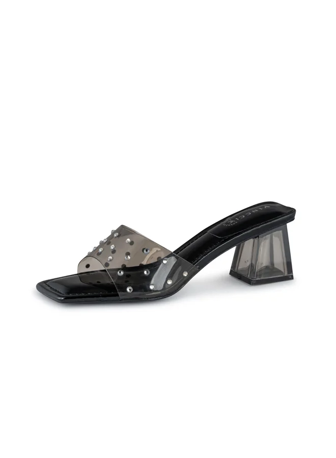 فينتشي صنادل نسائية بحزام واحد بكعب متوسط