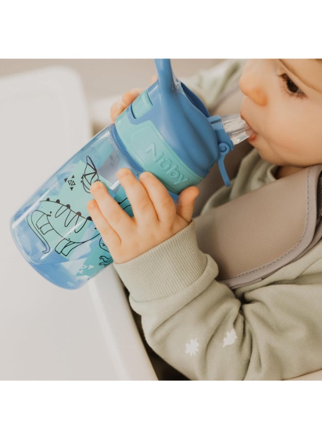 Nuby Incredible Gulp Cups, 2-Pack, Free Flow Toddler Drinking Cups for Independent Drinking, Everyday Hydration and Mealtime Use, Dinosaurs - Image 3