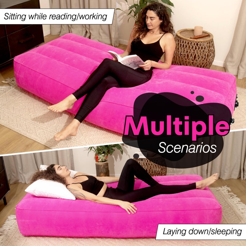 YESINDEED Upgraded BBL Bed with Hole, Inflatable Brazilian Butt Lift Mattress for Post Surgery Recovery - Waterproof Velvet Touch Top Comfortable & Supportive - Carrying Bag and with Built-in Pump - Image 2