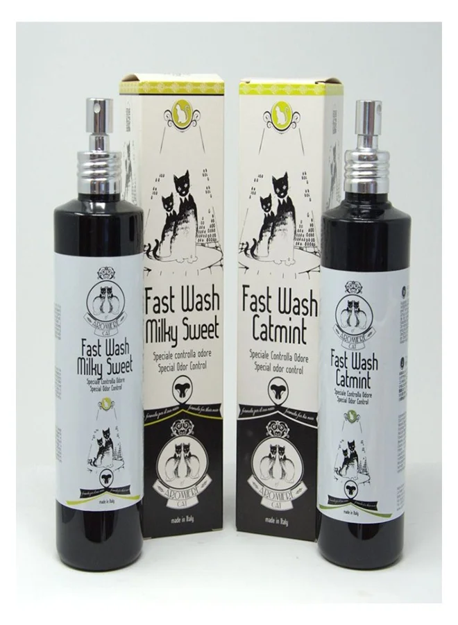 Aromiere Cat Fast Wash Milky Sweet  (Dry Shampoo Waterless) 250 ml (8.45 oz)  size  Made in Italy