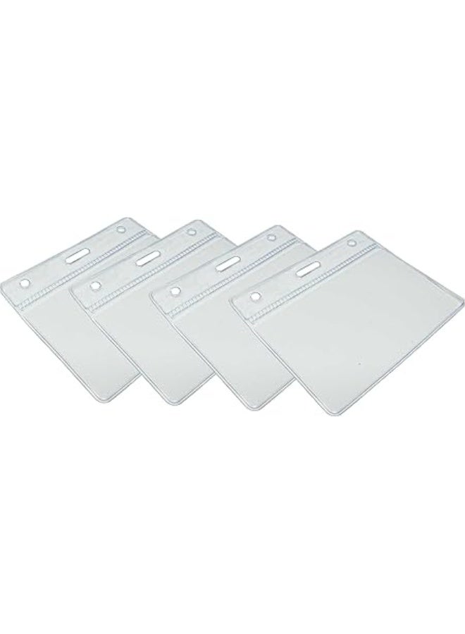 محفظة بلاستيكية لبطاقة الهوية بحجم 60 × 90 مم من Customcard - شفافة - 5 قطع - Image 2