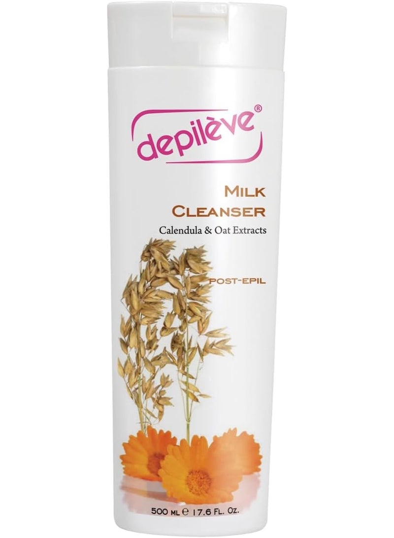 Depileve Milk Cleanser - Post Wax Emulsion, Removes Wax Residue, Moisturizes Skin, Enriched with Calendula and Oat extracts - 17 oz - Image 2
