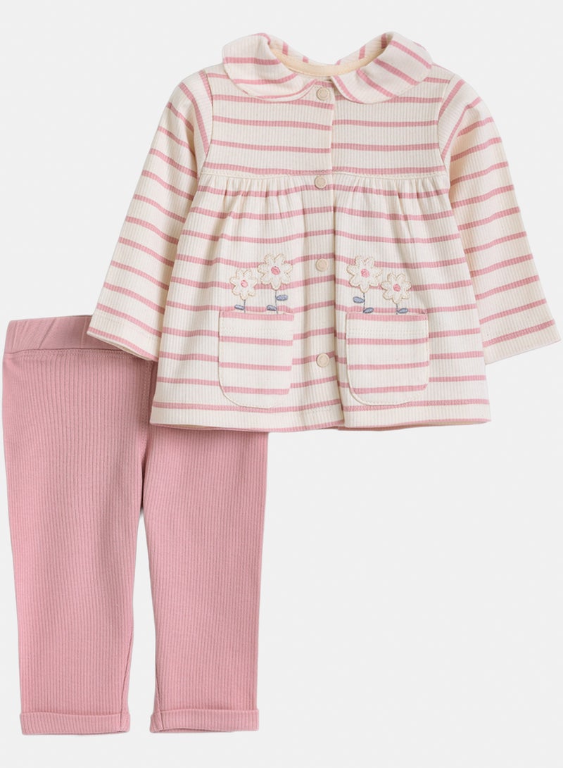 Junior Baby Girls Rose Pyjama Set - Image 2