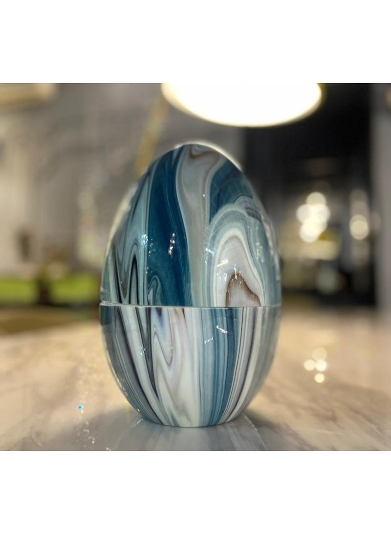 طقم أدوات مائدة  مكون من 24 قطعة من أدوات المائدة المصنوعة من الفولاذ المقاوم للصدأ باللون الذهبي  على شكل بيضة-2059 - Image 2