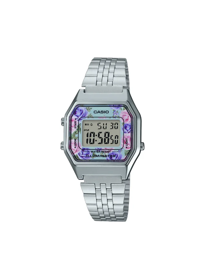 كاسيو Women's Stainless Steel Digital Watch LA-680WA-2CDF - 28.6 mm