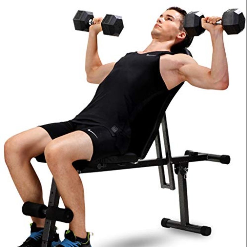 Home fitness equipment for men: hexagonal dumbbells in black, 7.5kg, non-slip rubber-coated iron for stability and floor protection - Image 3