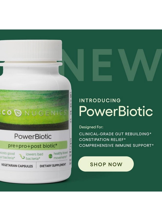 EcoNugenics PowerBiotic: Prebiotic, Probiotic & Postbiotic for Men & Women - 30 Capsules (1 Daily) - Supports Digestive Health, Gut Cleanse, Constipation Relief, Immune Function - Image 2
