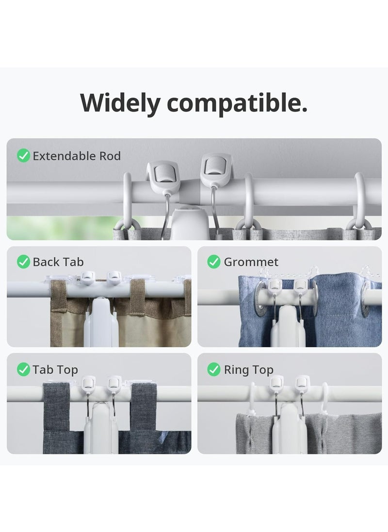 SwitchBot SwitchBot Curtain 3 Rod - Smart Automatic Curtain Opener - Bluetooth Remote Control with App/Timer, Upgraded High Performance Motor, Compatible with Voice Assistant  - Image 2