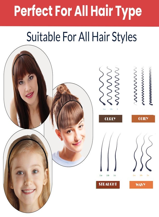TEMPERIA (12pcs) Hair Band For Girls Women & Kids - Fancy & Stylish Hairband Headband Cute Accessories - Black - Image 5
