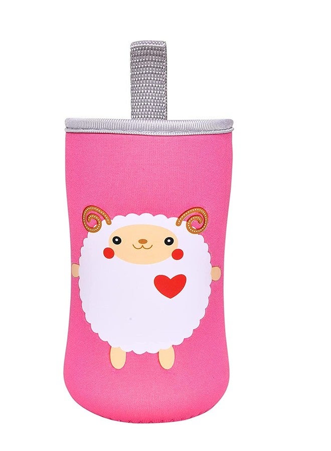 Aplam Chaplam Cute Animated Patterned Soft Stretchable Baby Feeding Bottle Cover with Easy to Hold Strap for 120ml, 150ml, 240ml (Pack of 1- Multicolor1) - Image 1