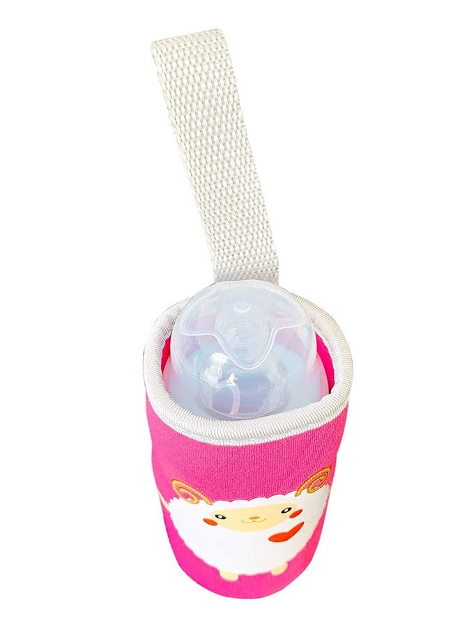 Aplam Chaplam Cute Animated Patterned Soft Stretchable Baby Feeding Bottle Cover with Easy to Hold Strap for 120ml, 150ml, 240ml (Pack of 1- Multicolor1) - Image 3