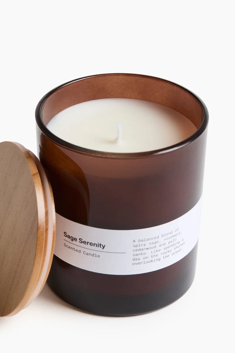 H&M Wood-lid scented candle