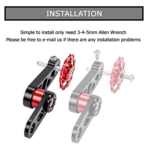 PSLER Bike Chain Tensioner with Derailleur Hanger Bike Chain Guide for Folding Bicycle Cycling Tool Replacement Accessories Red - Image 5