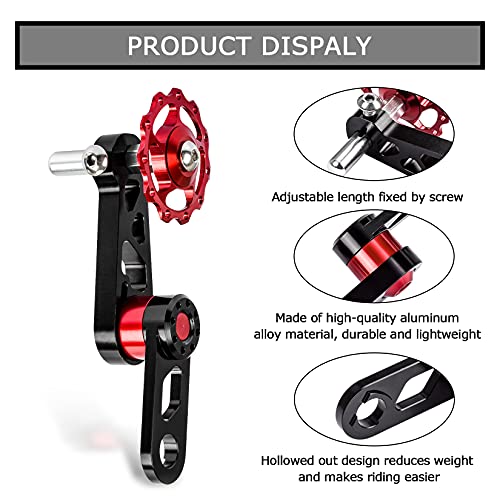 PSLER Bike Chain Tensioner with Derailleur Hanger Bike Chain Guide for Folding Bicycle Cycling Tool Replacement Accessories Red - Image 3
