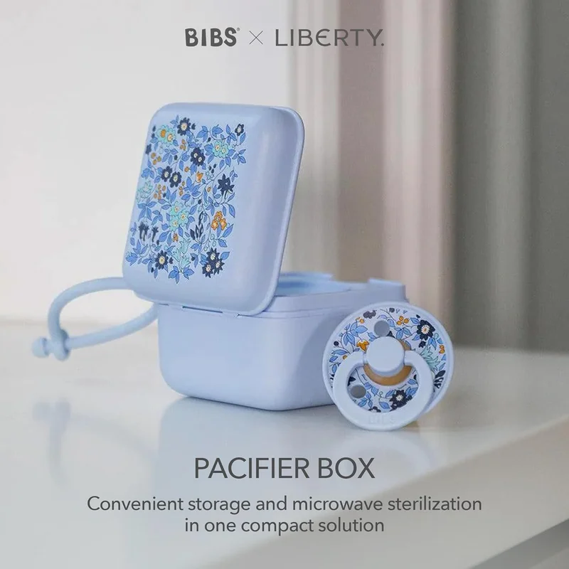 BIBS Bibs x Liberty Pacifier Box - Chamomile Lawn Baby Blue
